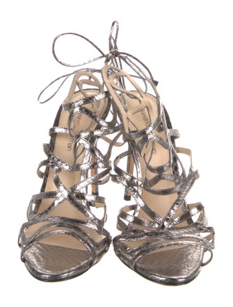 Alexandre Birman Python Animal Print Sandals
