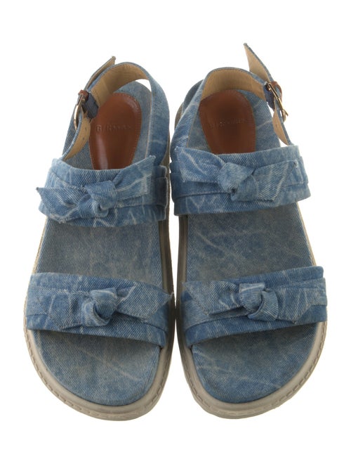 Alexandre Birman Denim Animal Print Sandals