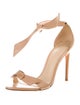 Alexandre Birman Leather Bow Accents Sandals