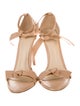 Alexandre Birman Leather Bow Accents Sandals
