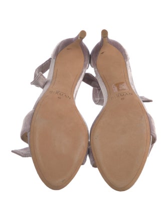 Alexandre Birman Suede Bow Accents Sandals