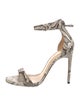 Alexandre Birman Snakeskin Animal Print Sandals