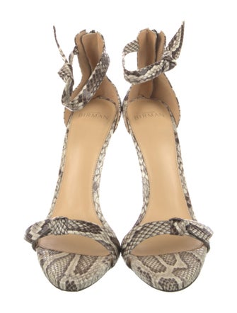 Alexandre Birman Snakeskin Animal Print Sandals