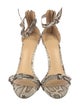 Alexandre Birman Snakeskin Animal Print Sandals