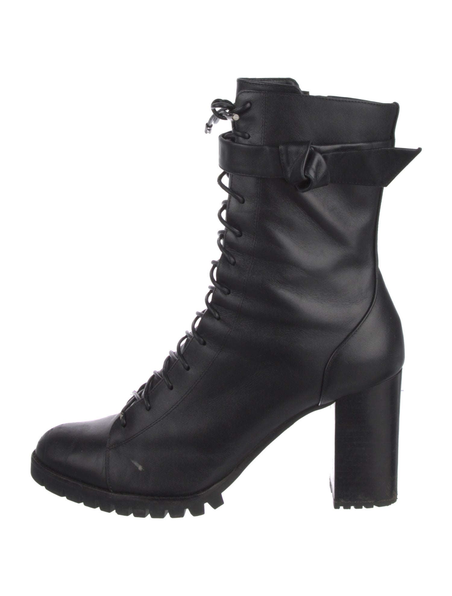 Alexandre Birman Leather Combat Boots