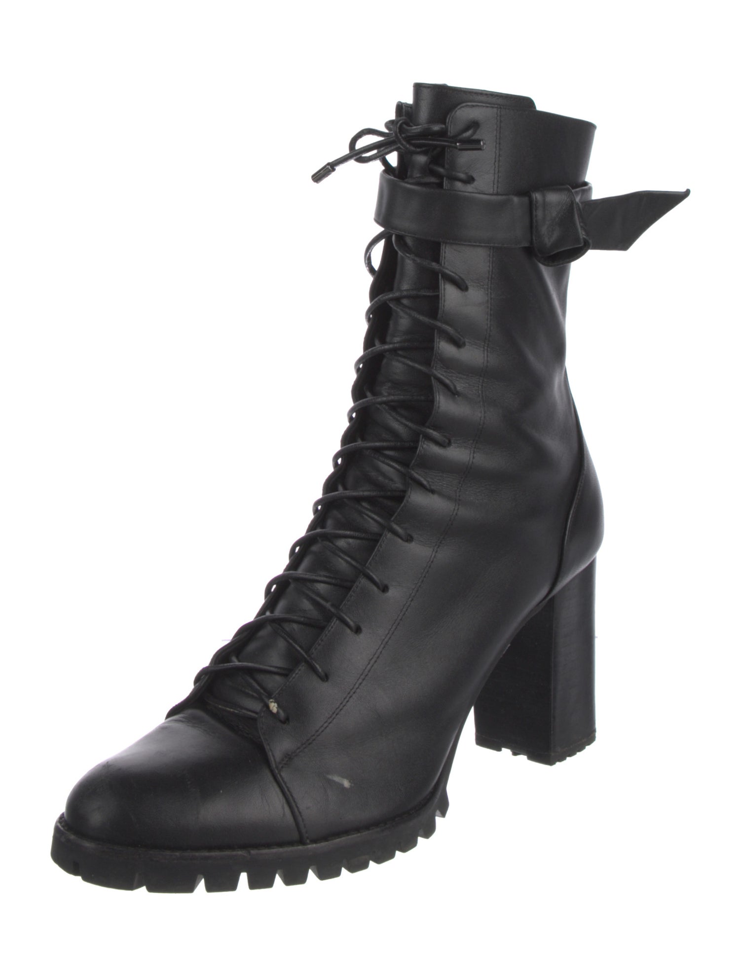 Alexandre Birman Leather Combat Boots