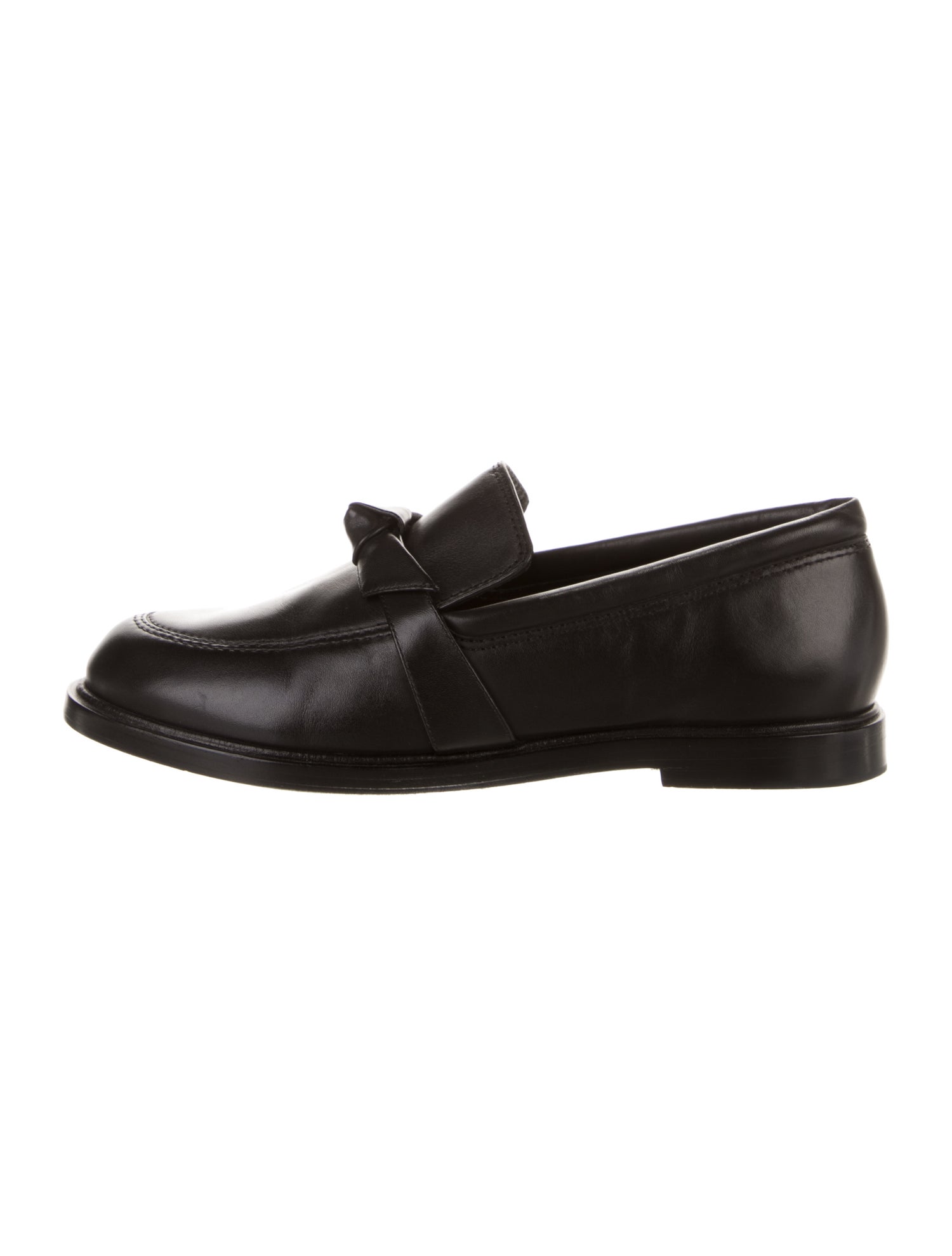 Alexandre Birman Leather Bow Accents Loafers