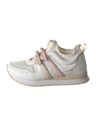 Alexandre Birman Leather Bow Accents Athletic Sneakers