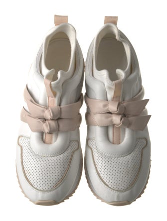 Alexandre Birman Leather Bow Accents Athletic Sneakers