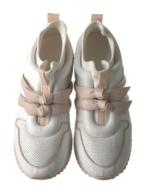 Alexandre Birman Leather Bow Accents Athletic Sneakers