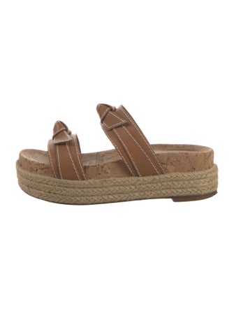 Alexandre Birman Leather Bow Accents Espadrilles