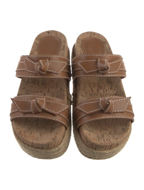 Alexandre Birman Leather Bow Accents Espadrilles