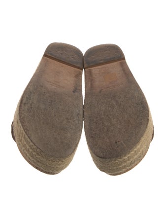 Alexandre Birman Leather Bow Accents Espadrilles