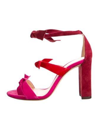 Alexandre Birman Suede Bow Accents Sandals