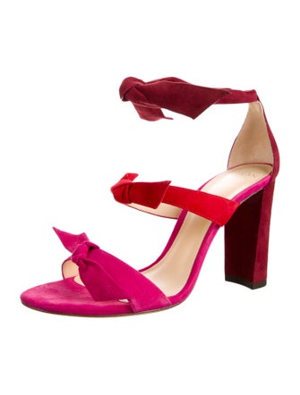 Alexandre Birman Suede Bow Accents Sandals