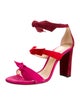 Alexandre Birman Suede Bow Accents Sandals