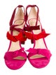 Alexandre Birman Suede Bow Accents Sandals