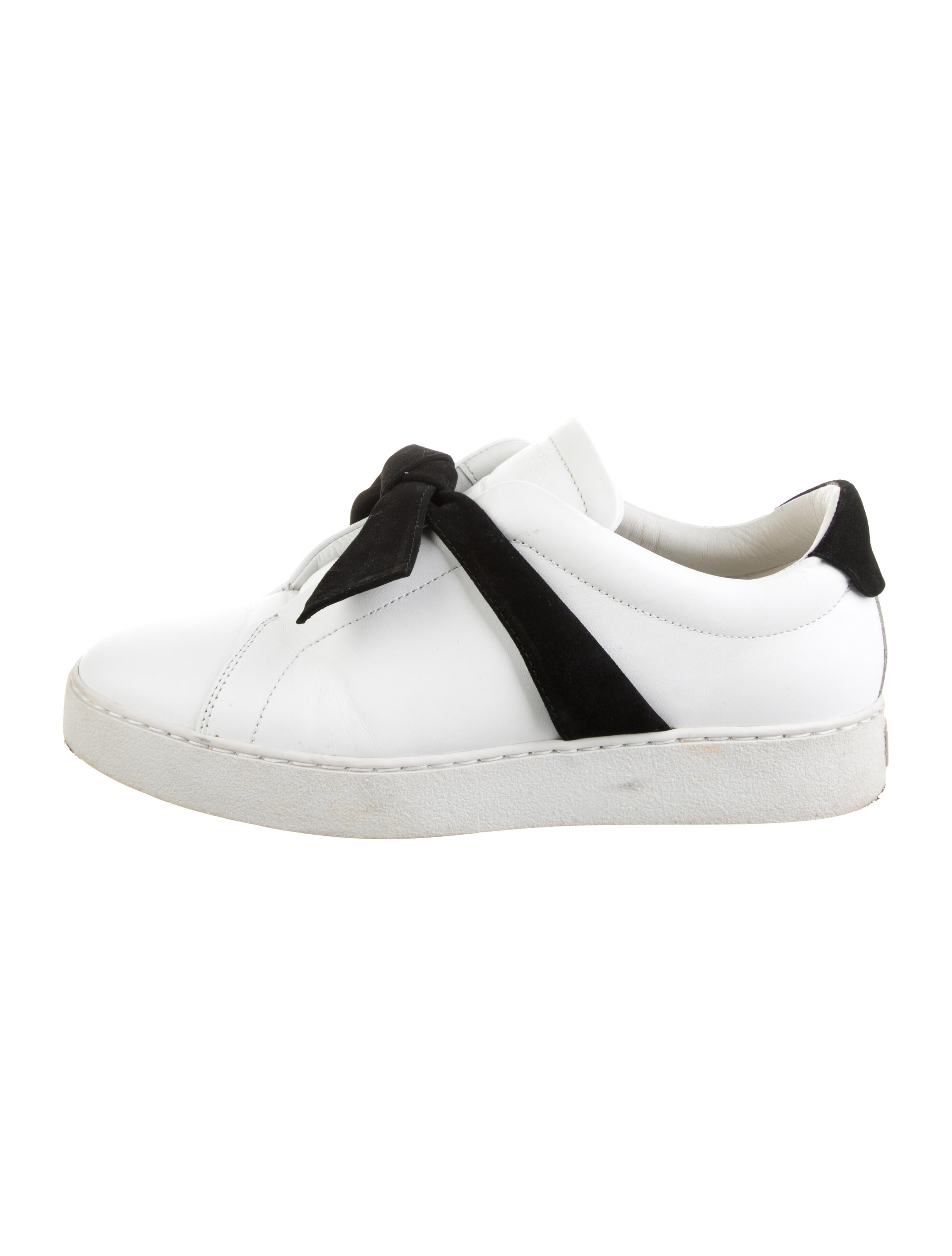 Alexandre Birman Leather Bow Accents Sneakers