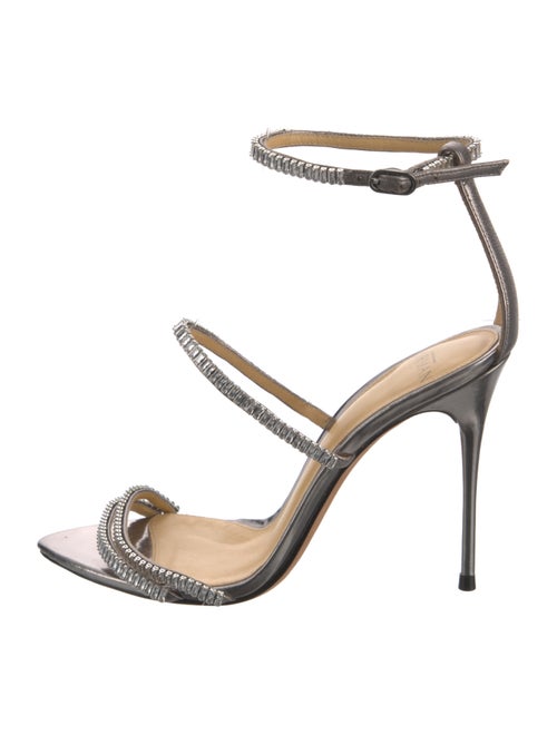 Alexandre Birman Leather Crystal Embellishments Sandals