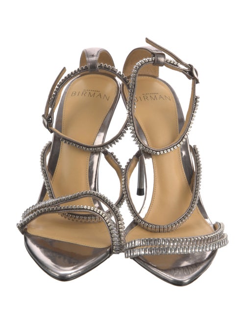 Alexandre Birman Leather Crystal Embellishments Sandals