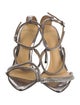 Alexandre Birman Leather Crystal Embellishments Sandals