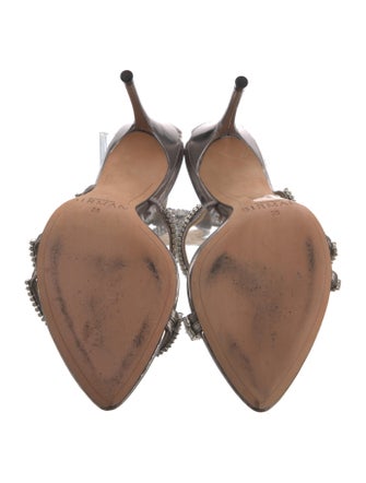 Alexandre Birman Leather Crystal Embellishments Sandals