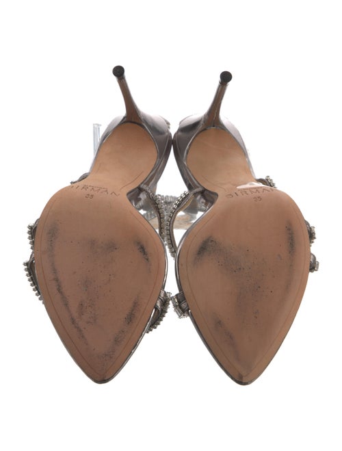 Alexandre Birman Leather Crystal Embellishments Sandals