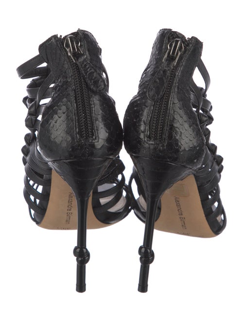Alexandre Birman Leather Animal Print Gladiator Sandals