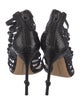 Alexandre Birman Leather Animal Print Gladiator Sandals