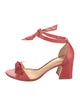 Alexandre Birman Leather Bow Accents Sandals