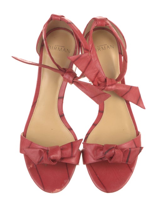Alexandre Birman Leather Bow Accents Sandals