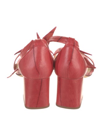 Alexandre Birman Leather Bow Accents Sandals