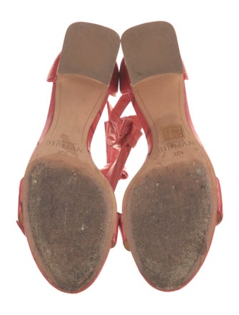 Alexandre Birman Leather Bow Accents Sandals