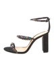 Alexandre Birman Suede Crystal Embellishments Sandals