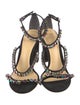 Alexandre Birman Suede Crystal Embellishments Sandals