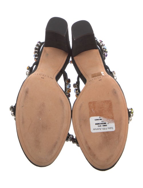 Alexandre Birman Suede Crystal Embellishments Sandals