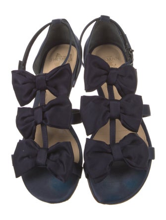Alexandre Birman Satin Bow Accents Sandals