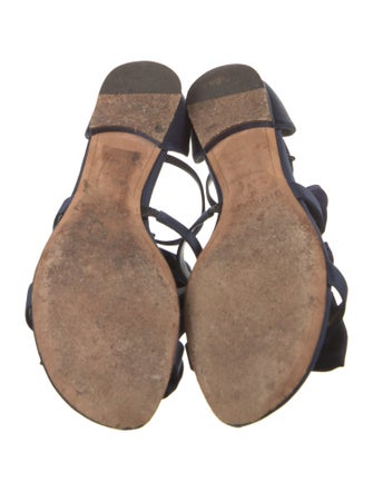 Alexandre Birman Satin Bow Accents Sandals