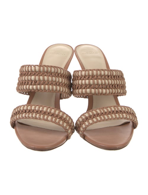 Alexandre Birman Leather Animal Print Slides