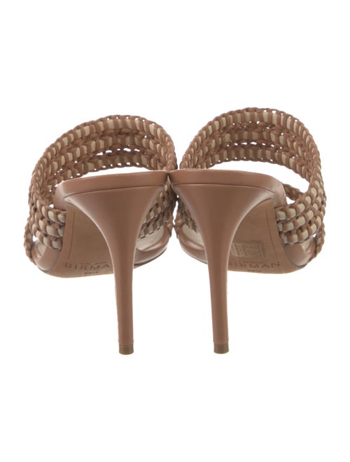 Alexandre Birman Leather Animal Print Slides