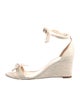 Alexandre Birman Canvas Bow Accents Sandals