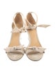 Alexandre Birman Canvas Bow Accents Sandals