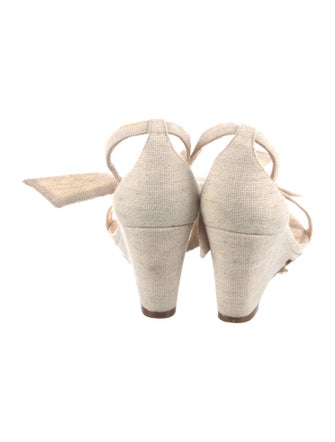 Alexandre Birman Canvas Bow Accents Sandals