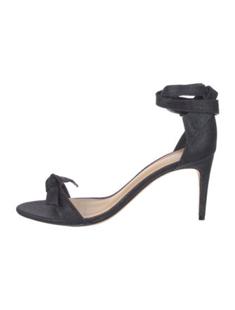 Alexandre Birman Denim Bow Accents Sandals