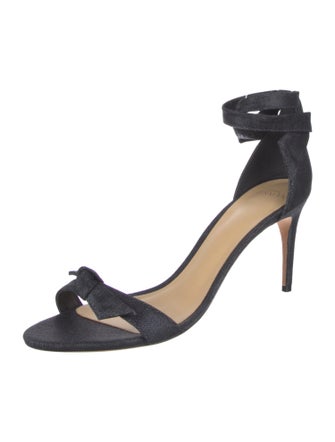 Alexandre Birman Denim Bow Accents Sandals