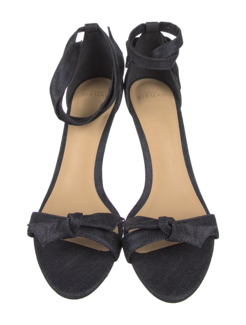 Alexandre Birman Denim Bow Accents Sandals