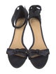 Alexandre Birman Denim Bow Accents Sandals