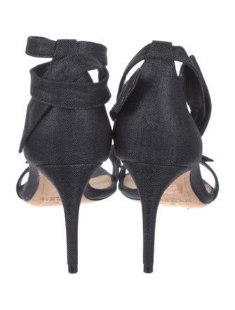 Alexandre Birman Denim Bow Accents Sandals