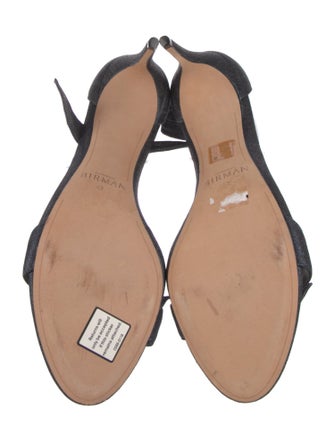 Alexandre Birman Denim Bow Accents Sandals