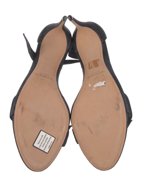 Alexandre Birman Denim Bow Accents Sandals